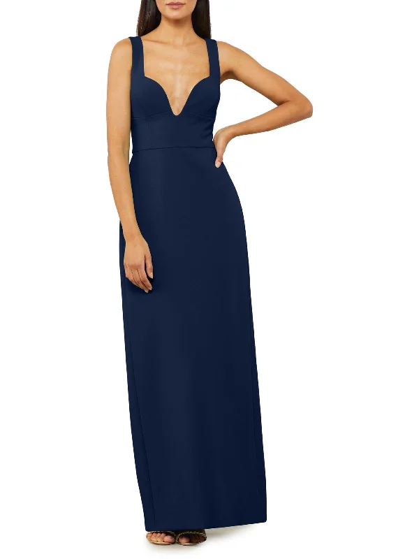 Womens Sheath V-Neck Evening Dress