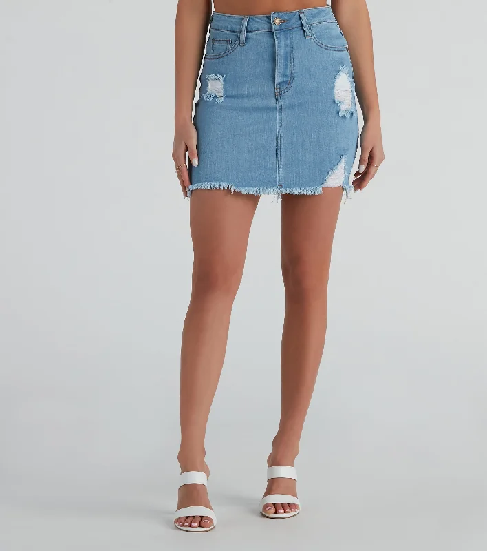 Ally High-Rise Denim Mini Skirt by Windsor Denim