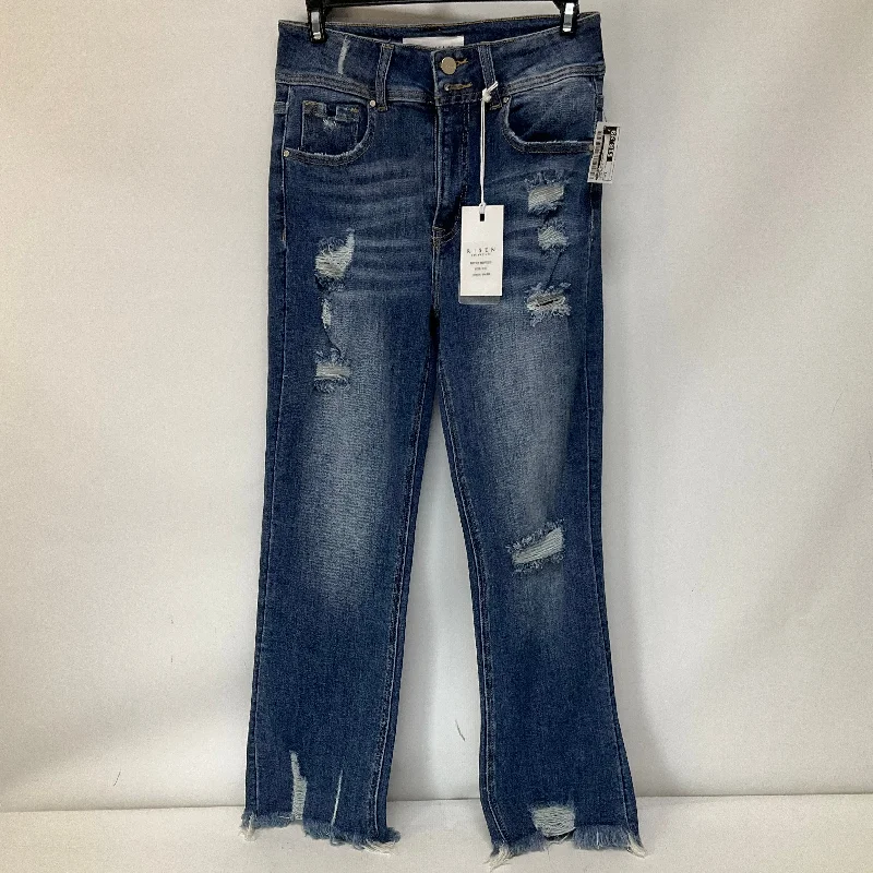 Blue Denim Jeans Boyfriend Risen, Size 4