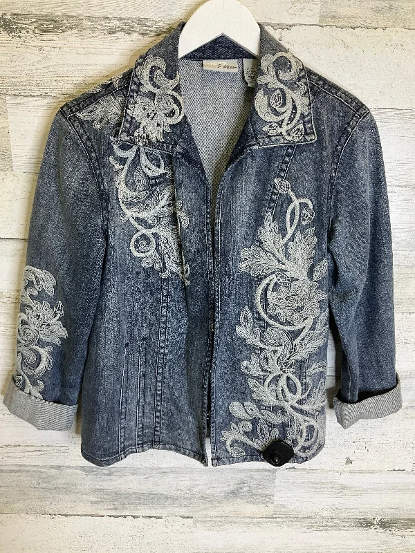 Jacket Denim By Chicos In Blue Denim, Size: M