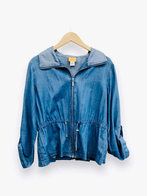 Jacket Denim By Ruby Rd In Denim, Size: M