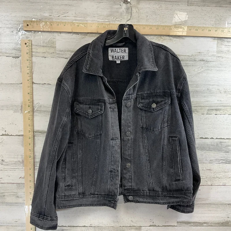 Jacket Denim By Walter Baker In Black Denim, Size: L