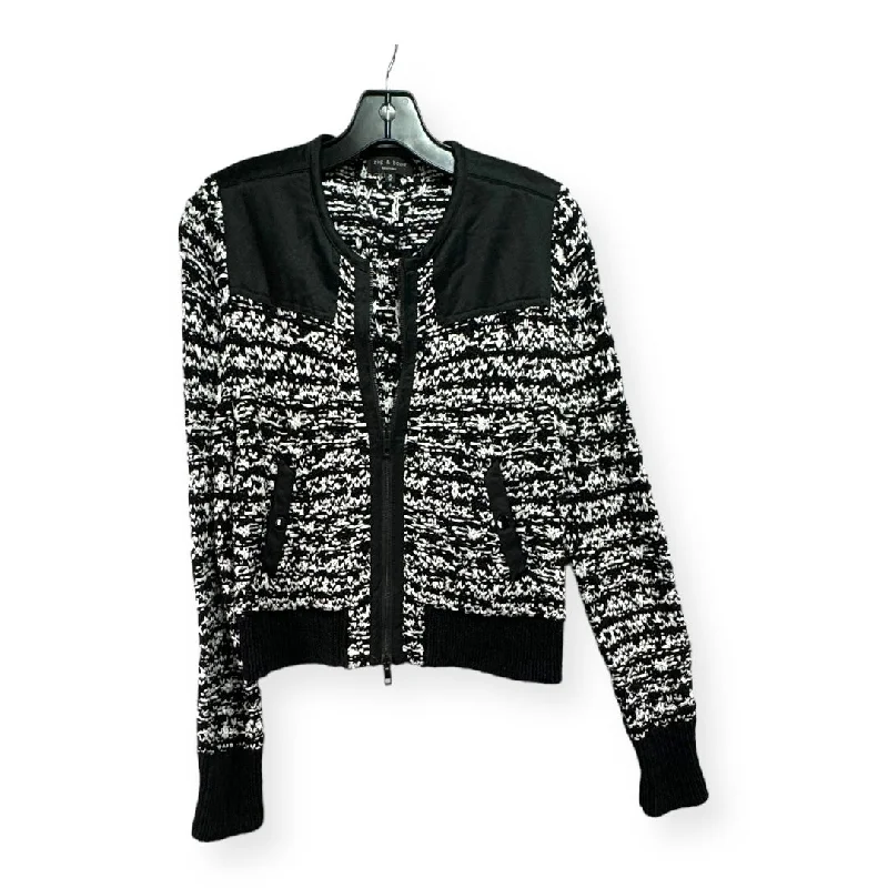 Jacket Designer By Rag And Bone In Black & White, Size: M