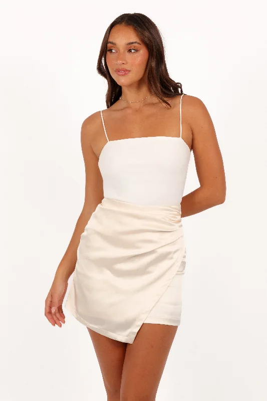 Astrid Ruched Skort - Cloud White