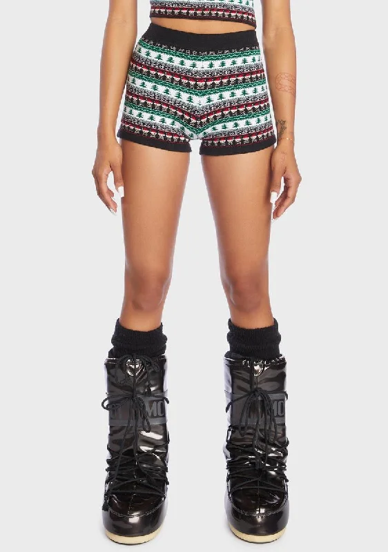 Dark Santa Knit Shorts