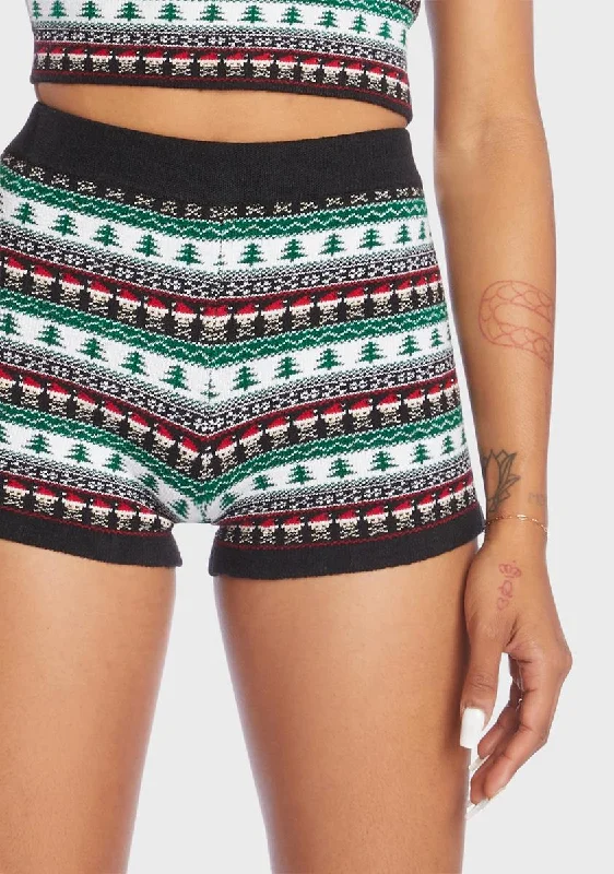 Dark Santa Knit Shorts