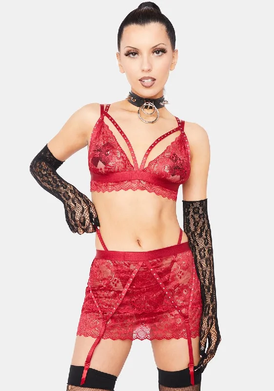 Garnet Romance Lingerie Set