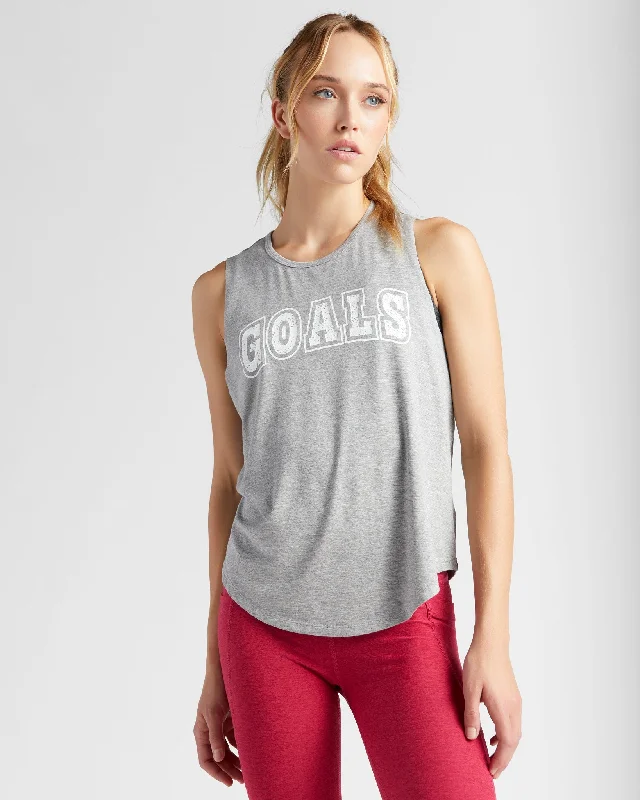 Graphic Muscle Tank- Goals