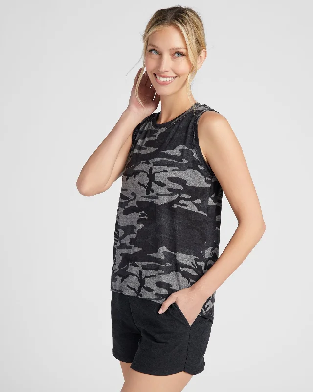 Hi-Lo Cardio Camo Tank