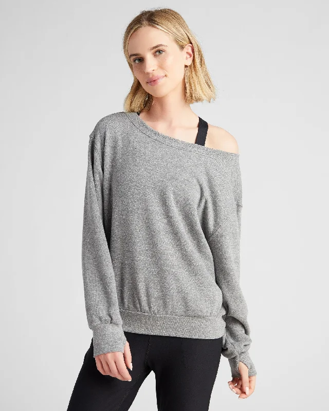 Triblend Fleece One Shoulder Pullover