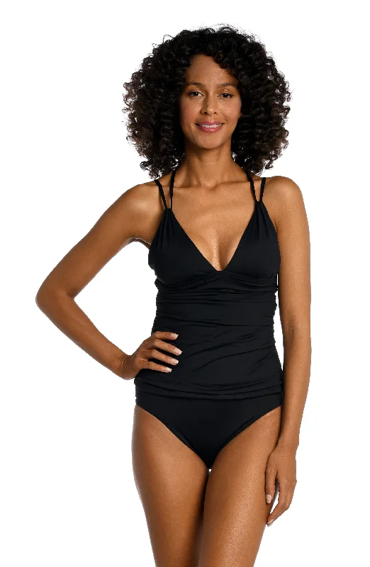 Island Goddess Cross-Back Tankini Top