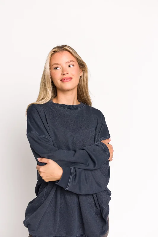 Kenzie Knit Pullover in Dark Navy