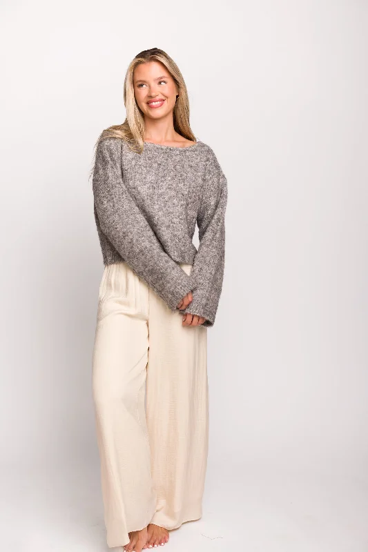 Lily Soft Knit Sweater in Grey