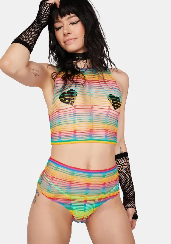 Live Proud Rainbow Bodystocking