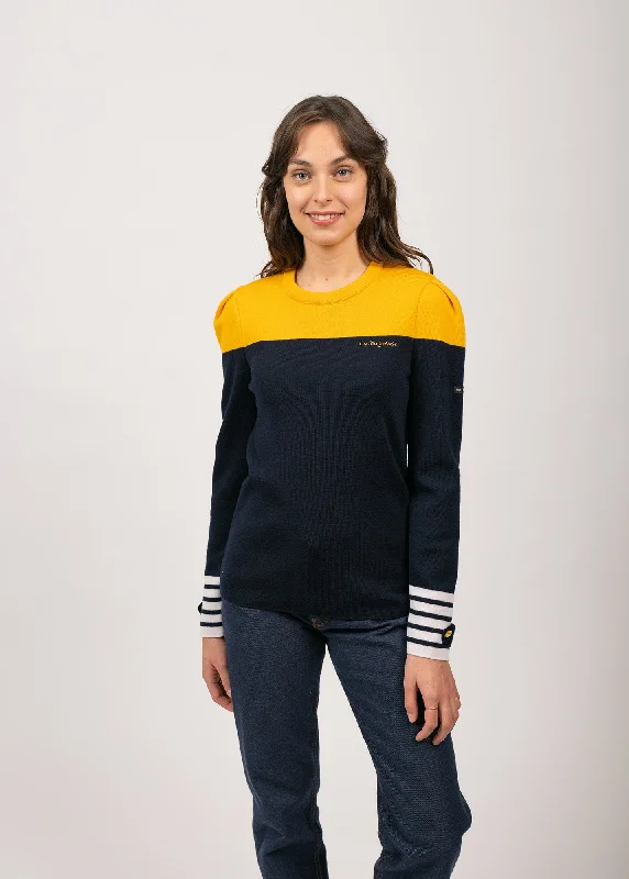 Mirabeau bicolour sailor jumper - SAINT JAMES x Marine nationale (Navy/Ciré/Blanc)