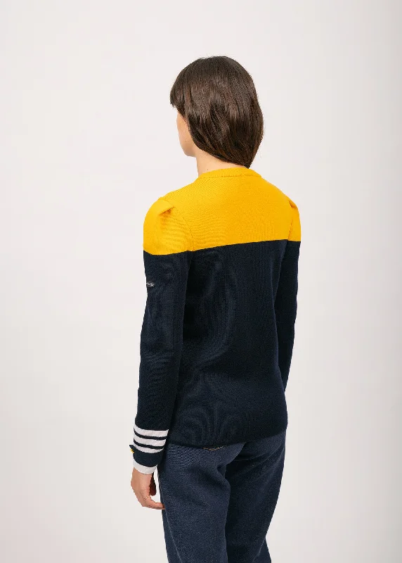 Mirabeau bicolour sailor jumper - SAINT JAMES x Marine nationale (Navy/Ciré/Blanc)