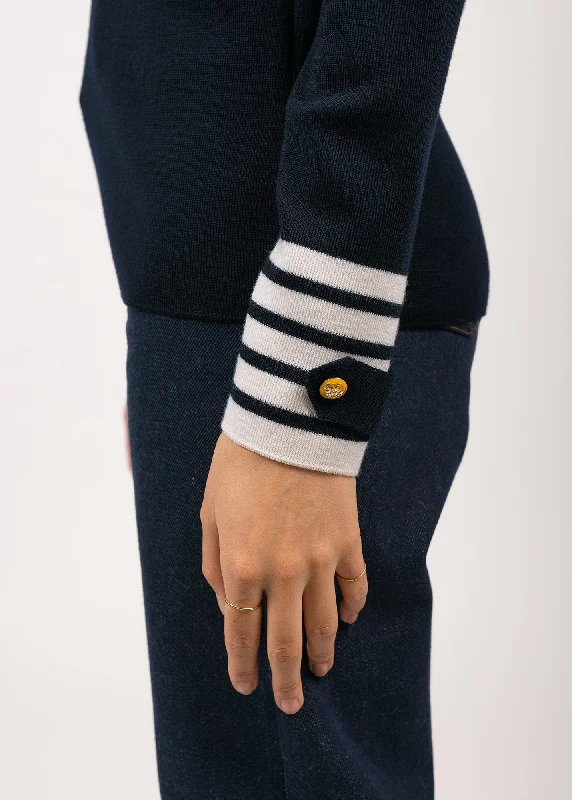 Mirabeau bicolour sailor jumper - SAINT JAMES x Marine nationale (Navy/Ciré/Blanc)