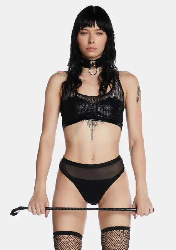 Not Your Baby Fishnet Bra