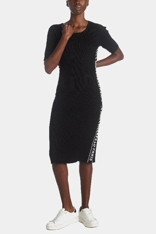 Rib Sweater Midi Dress