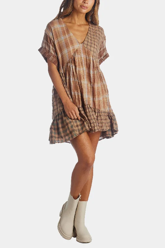 Riza Plaid Dress