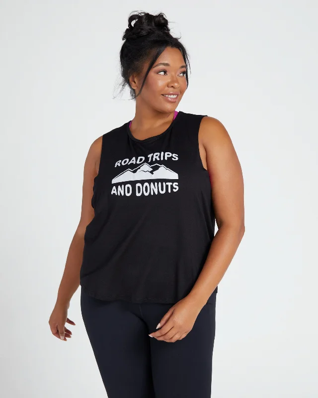 Plus Size Road Trip Graphic Tank