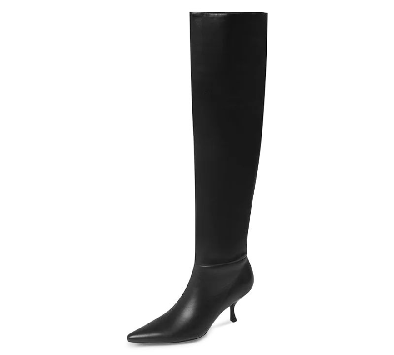 Kitten Heel Knee High Boots