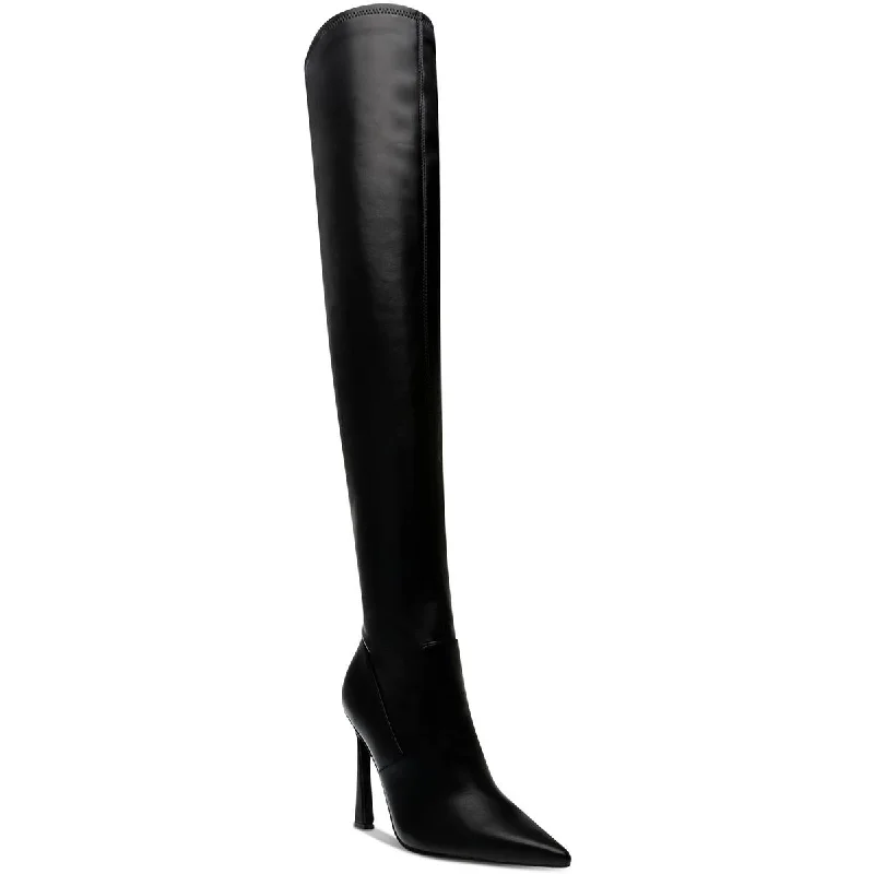 Laddy Womens Faux Leather Over-The-Knee Boots