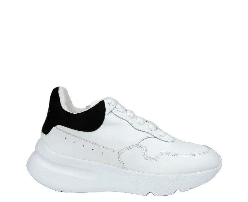 Alexander McQueen Women's White Leather / Suede Sneaker