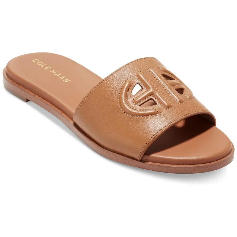 FLYNN Womens Leather Slip on Flatform Sandals