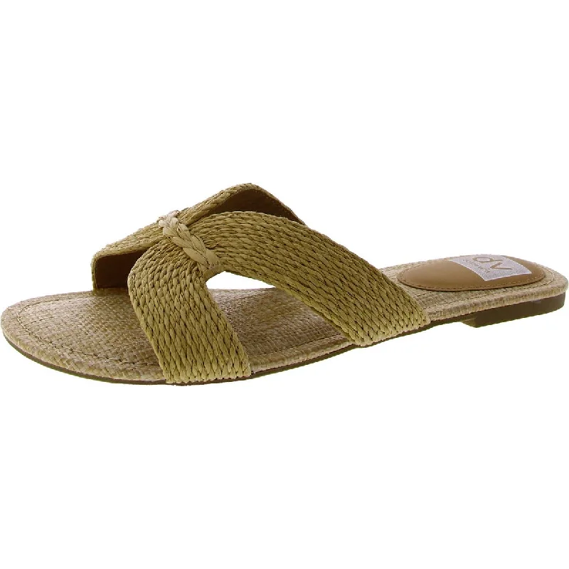 Geeya Womens Textured Slip-On Slide Sandals