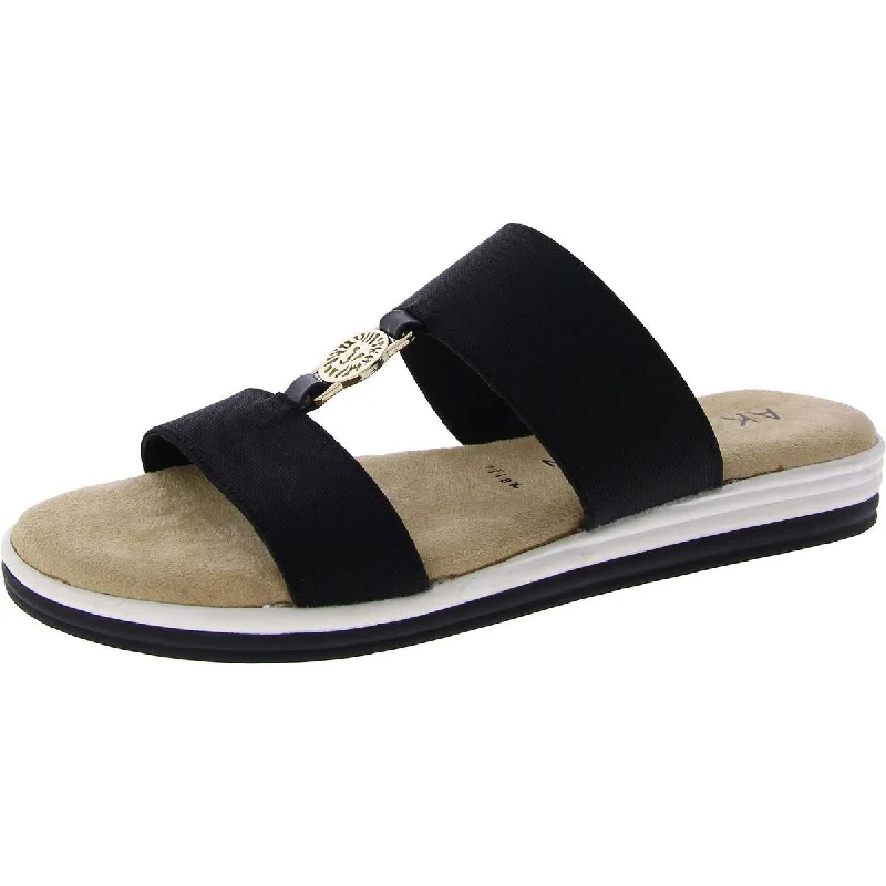 Womens Canvas Slip On Slide Sandals