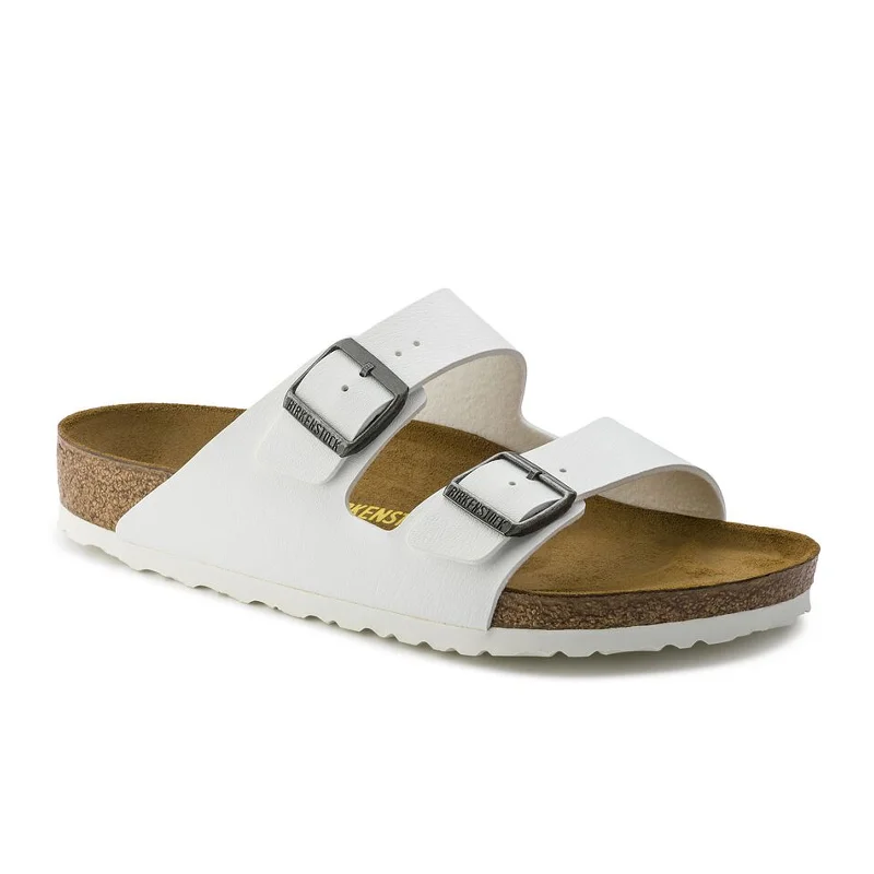 Birkenstock Arizona Narrow Slide Sandal (Women) - White Birko-Flor