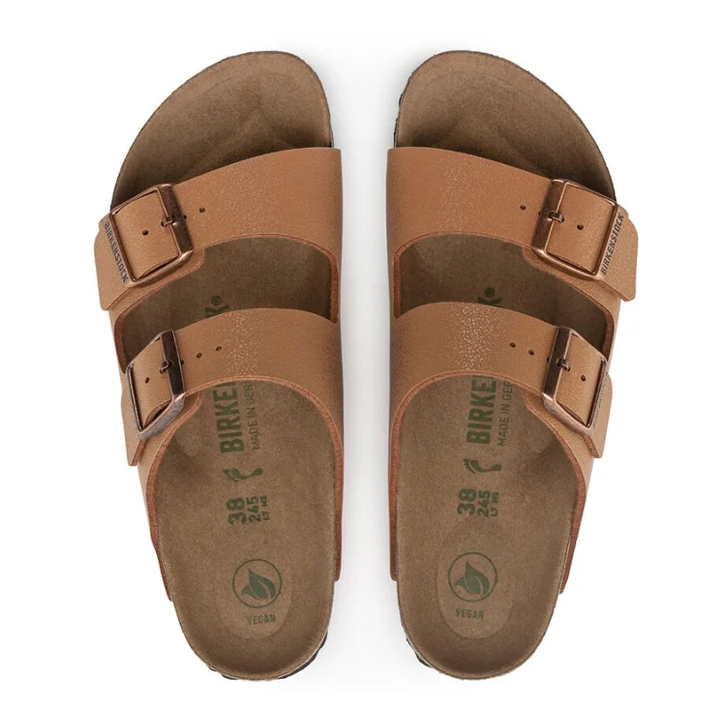 Birkenstock Arizona Vegan Slide Sandal (Women) - Pecan Birkibuc