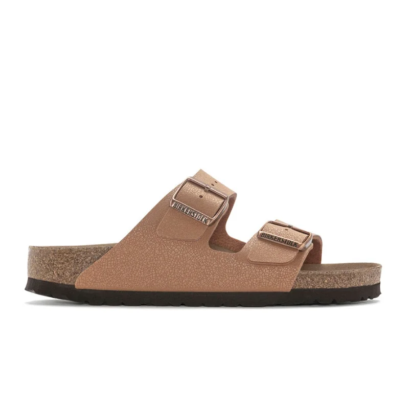 Birkenstock Arizona Vegan Slide Sandal (Women) - Pecan Birkibuc