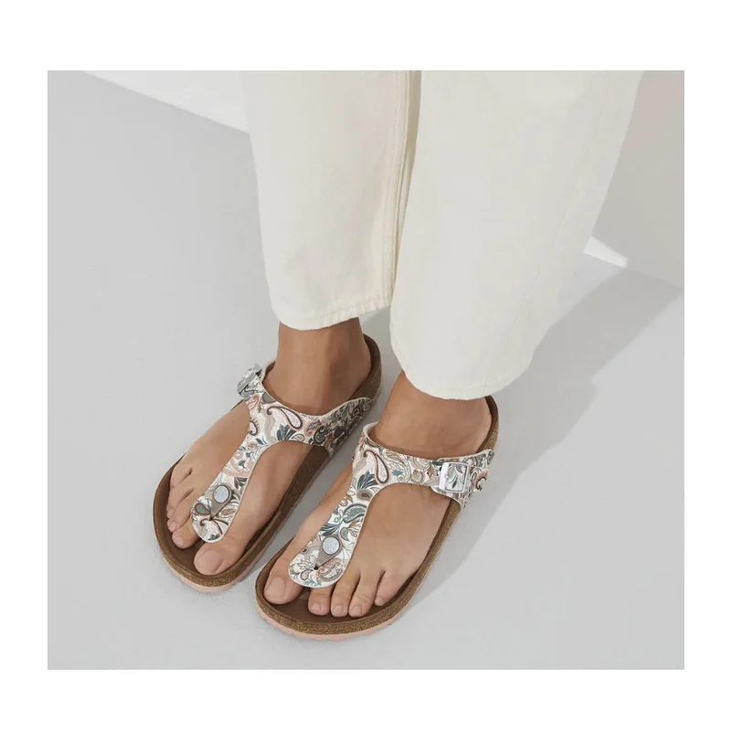 Birkenstock Gizeh Vegan Sandal (Women) - Paisley Light Rose Birko-Flor