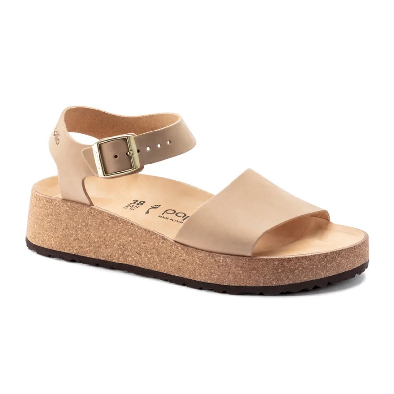 Birkenstock Glenda Wedge Sandal (Women) - Sandcastle Leather