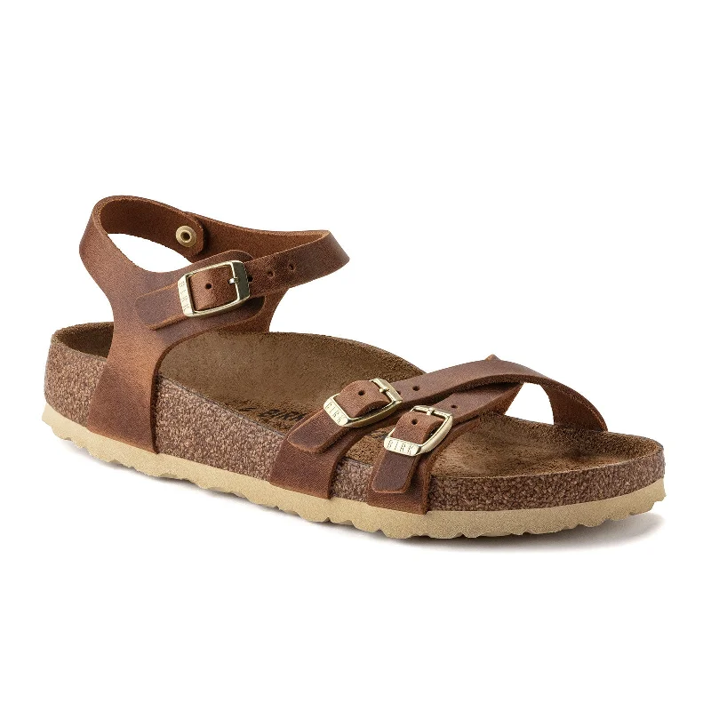 Birkenstock Kumba Backstrap Sandal (Women) - Cognac Oiled Leather