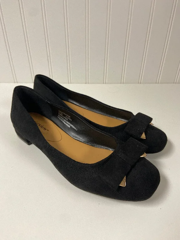 Black Shoes Flats Comfortview, Size 8.5