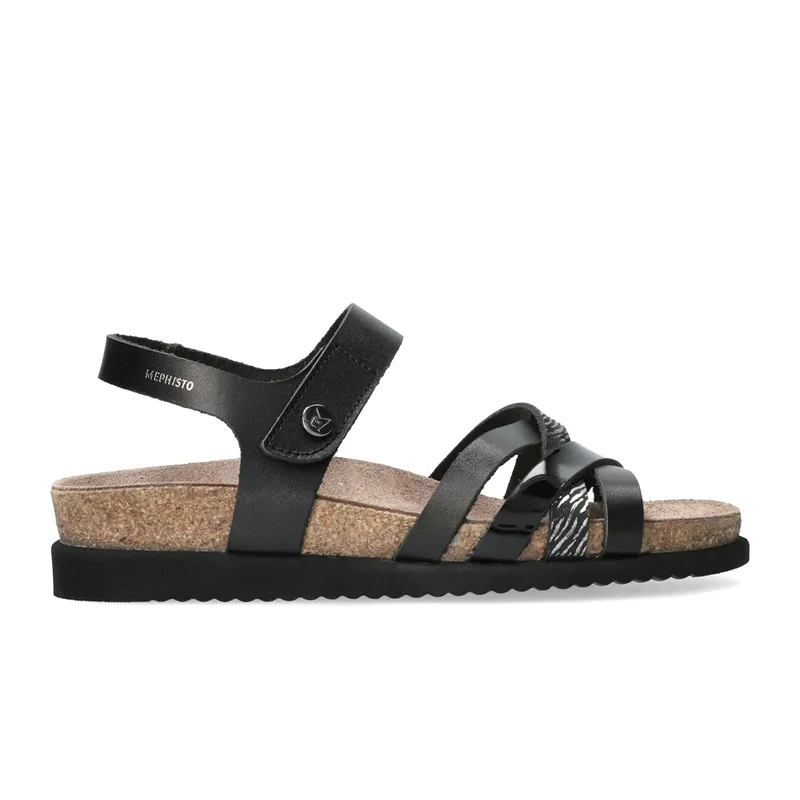 Mephisto Halinka Backstrap Sandal (Women) - Black Sandanyl