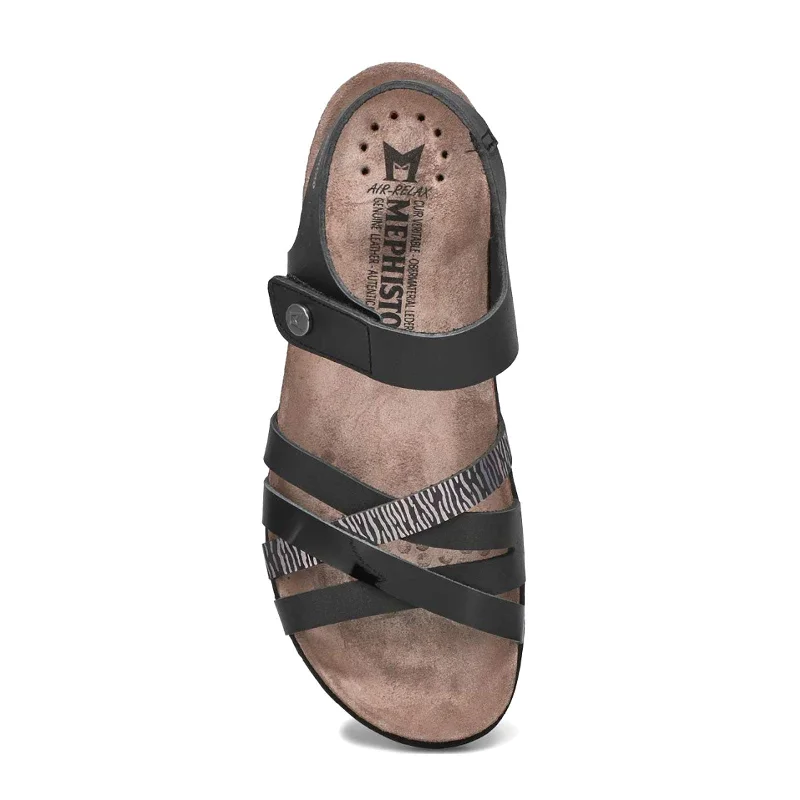 Mephisto Halinka Backstrap Sandal (Women) - Black Sandanyl