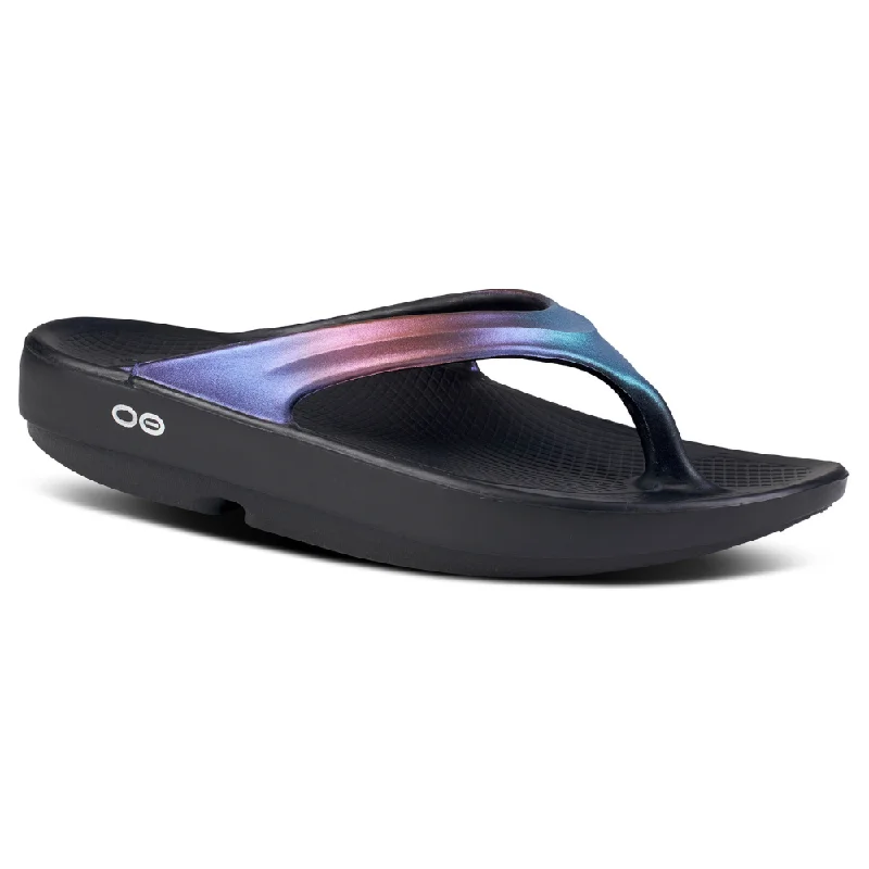 OOFOS OOlala Luxe Midnight Spectre Sandal (Unisex)