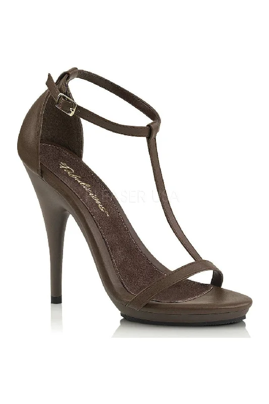 POISE-526 Sandal | Brown Faux Leather