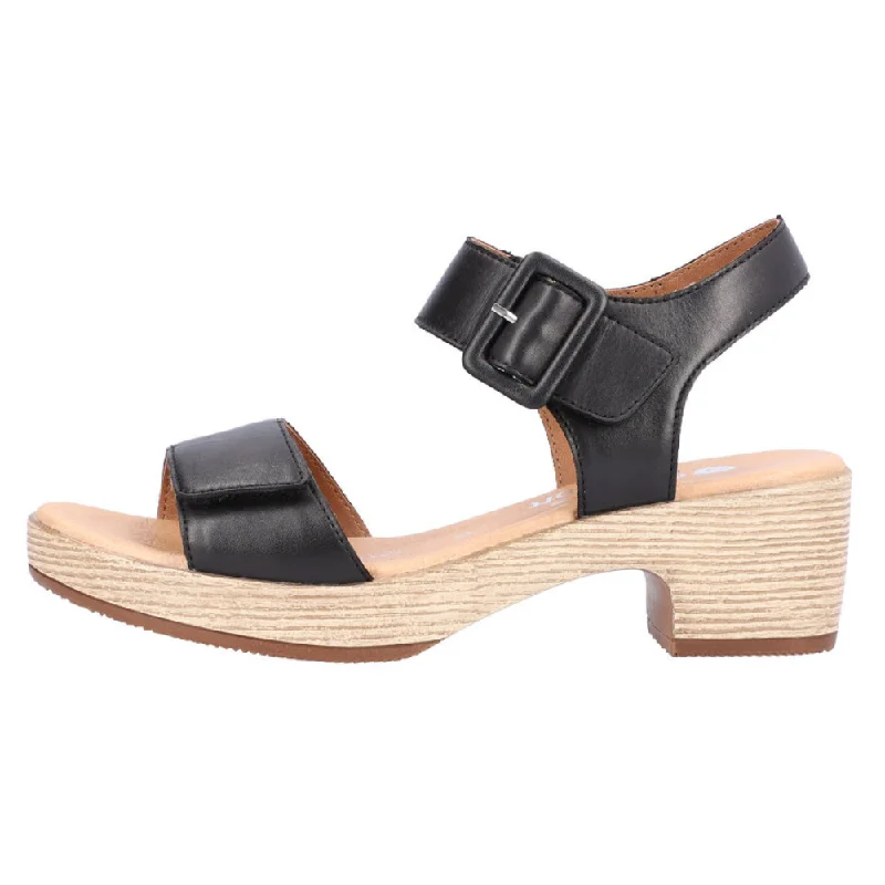 Remonte D0N52 Black Leather Sandal (Women's)