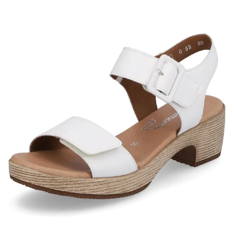 Remonte D0N52 White Leather Sandal (Women's)