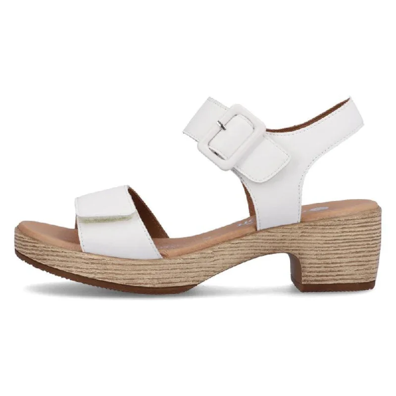 Remonte D0N52 White Leather Sandal (Women's)