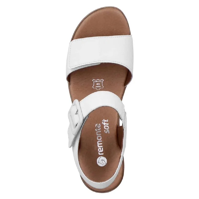 Remonte D0N52 White Leather Sandal (Women's)