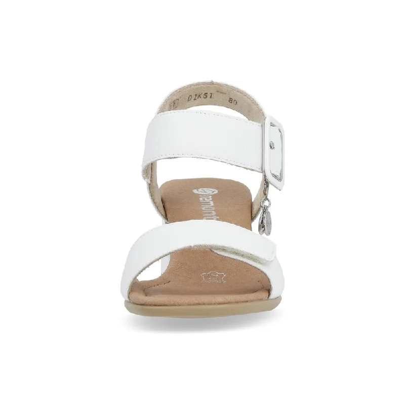 Remonte D1K51 White Leather Heel Sandal (Women's)