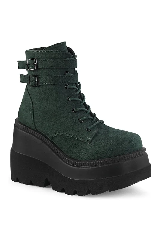 SHAKER-52 Green Vegan Suede Ankle Boot