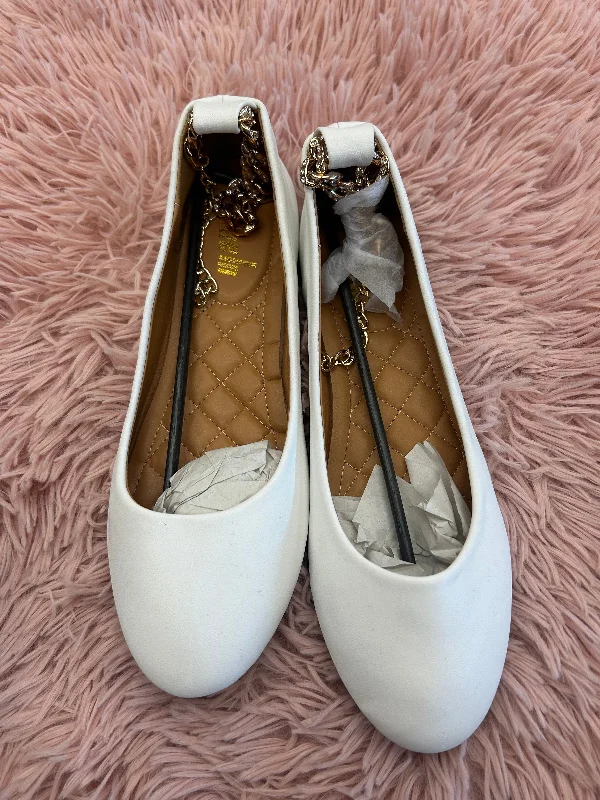 White Shoes Flats Ballet Shein, Size 10