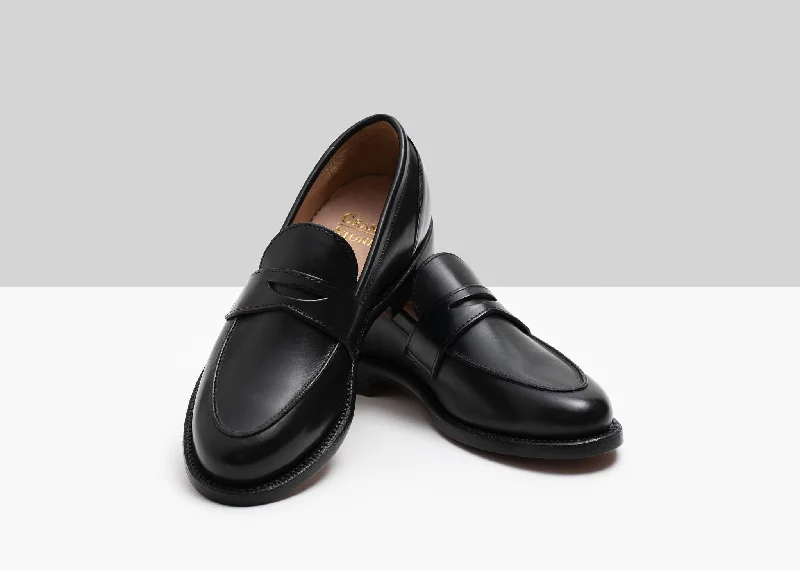 Clara Penny Loafer Black Calf